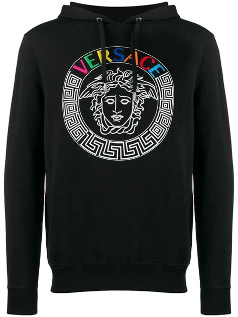 versace multicolor medusa hoodie|Versace Medusa shirt men.